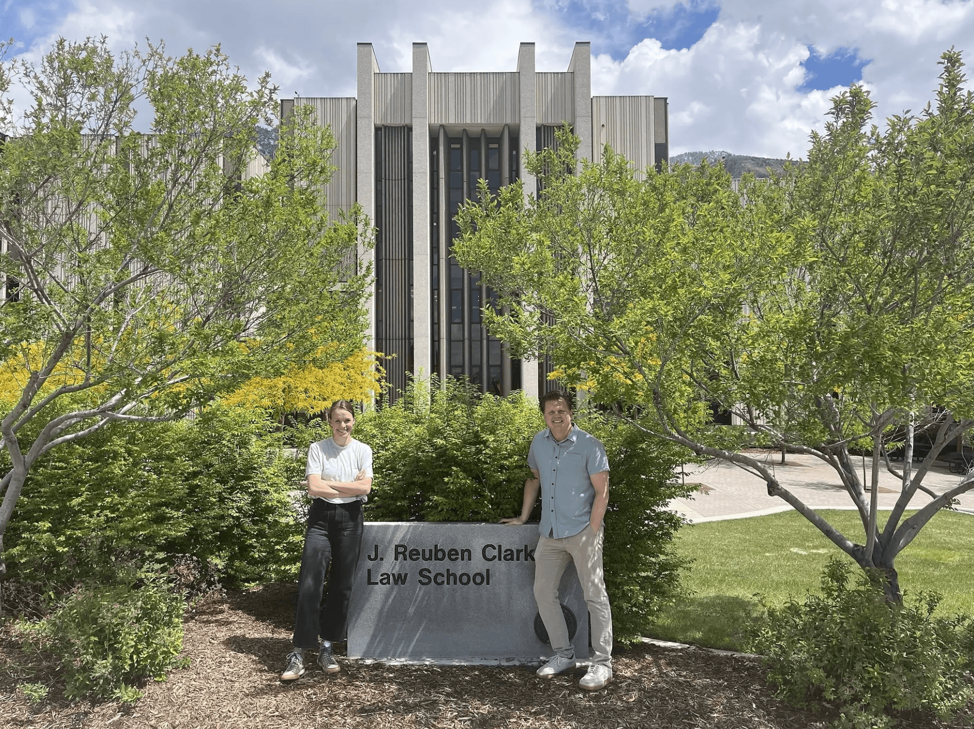 Professors Lucy Williams and Dane Thorley of the J. Reuben Clark Law School at BYU