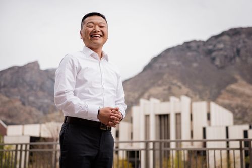 MinJae Kim poses for a photo outside the JRCB